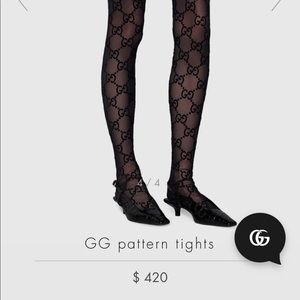 Authentic Gucci GG patterned tights